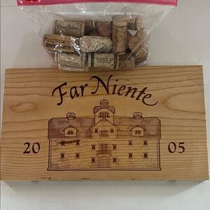 Wooden Wine Crate Panel plus 25 corks